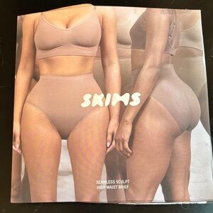 SKIMS Sculpting High Waist Brief in Onyx